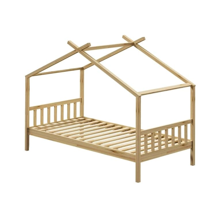 Oikiture Single House Bed Frame Cream