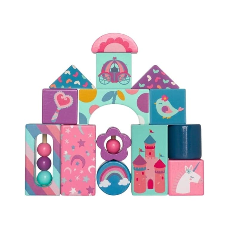 Stephen Joseph Wooden Blocks Pink