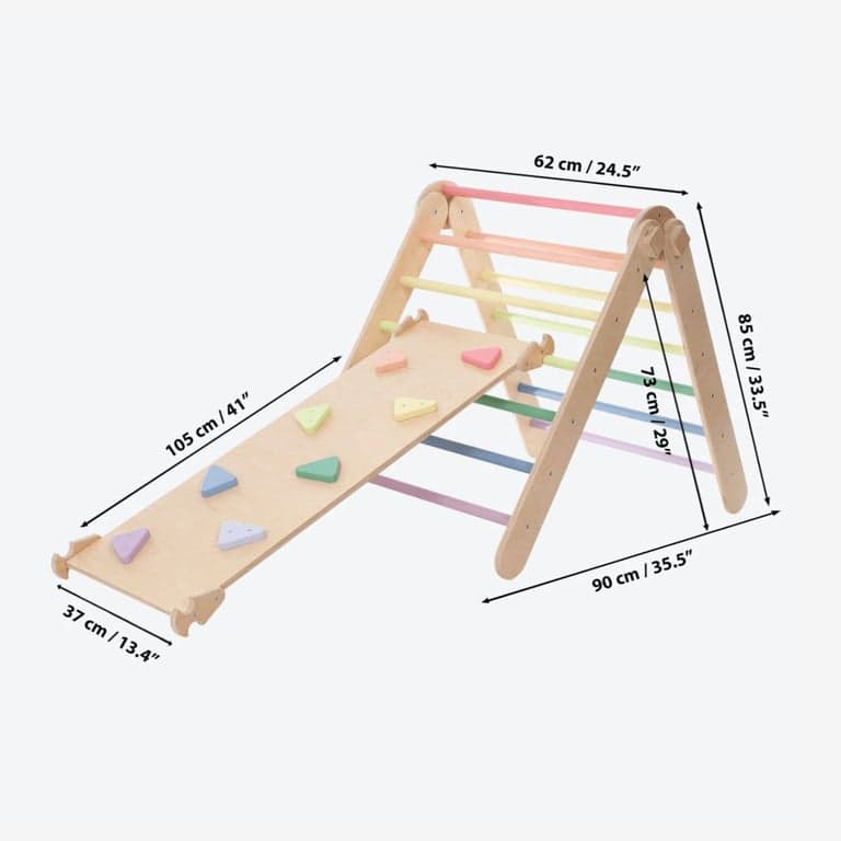 LeoBabys Climbing Triangle With Ramp Pastel | MontiPlanet.com.au Toys ...