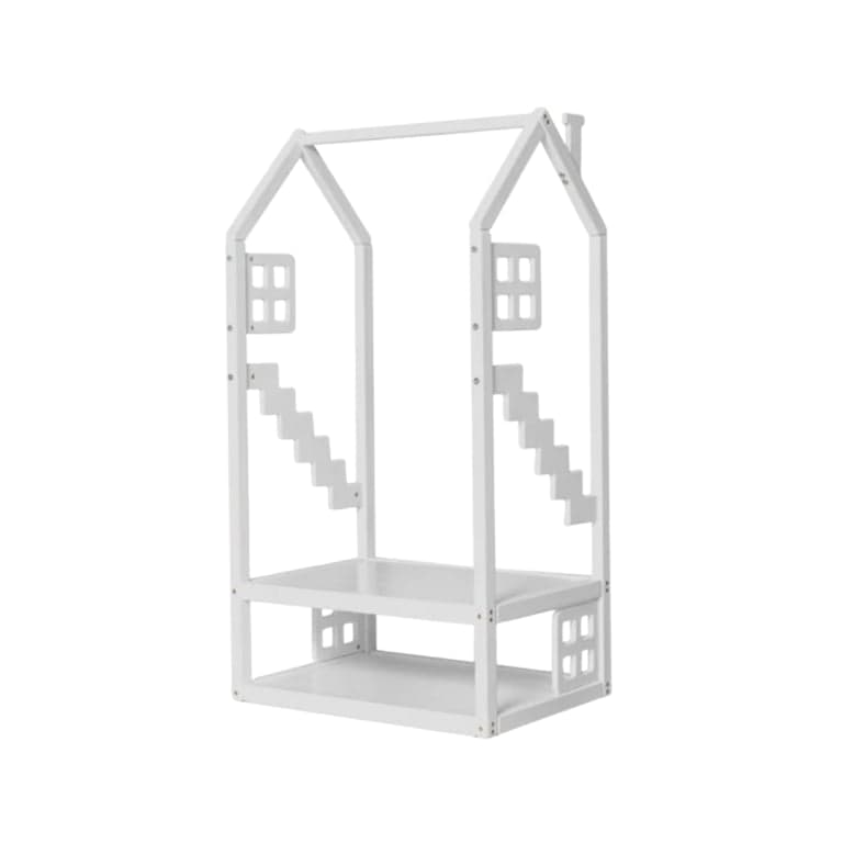 BusyWood Kids Clothing Rack With Windows White