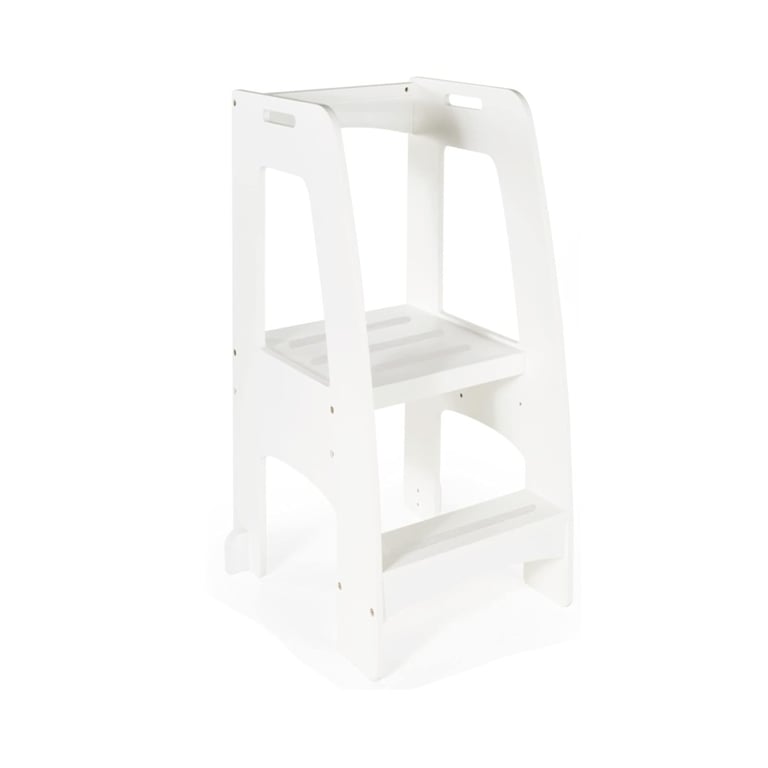 Montessori Guidecraft Kitchen Helper Tower Step-Up White