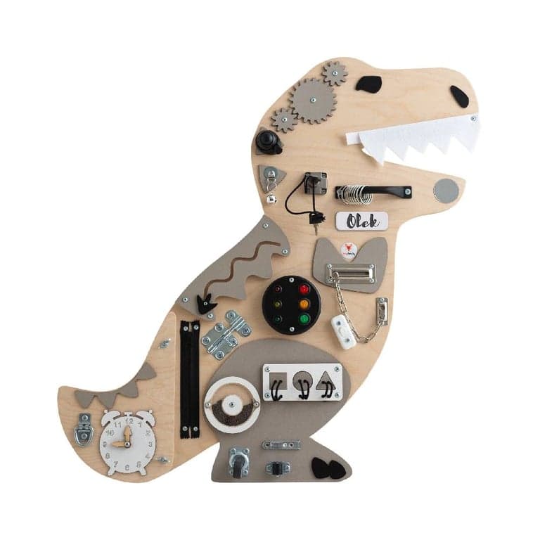 Foxy Family Busy Board Kosma the Dino With Name With Stand