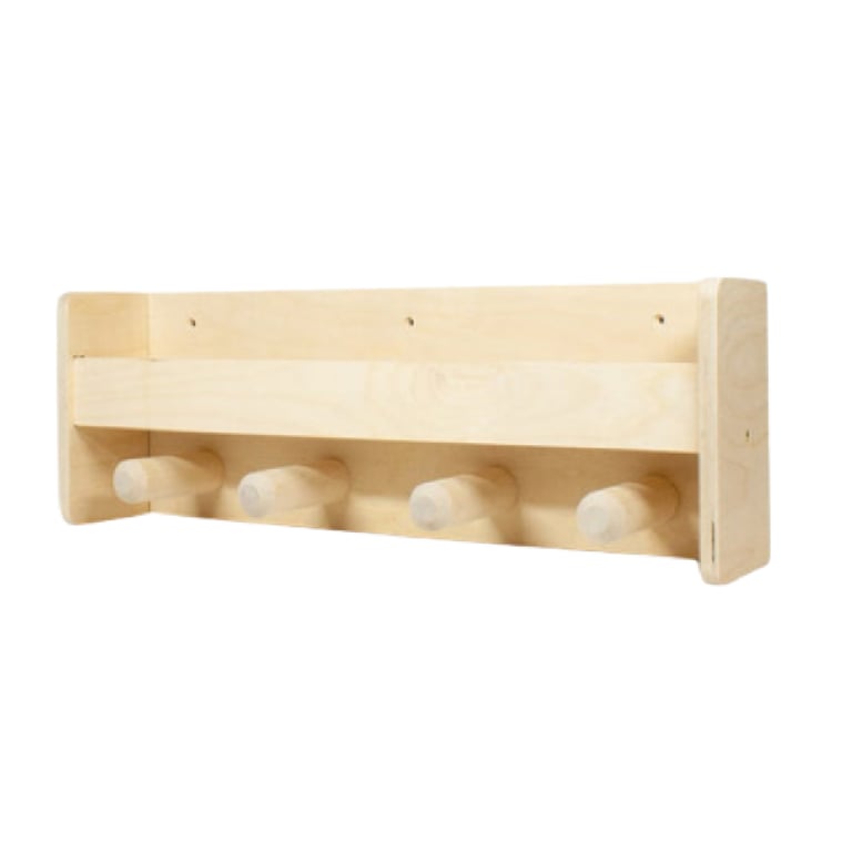 Montessori Bush Acres Pam Montessori Coat Rack With Bookshelf L