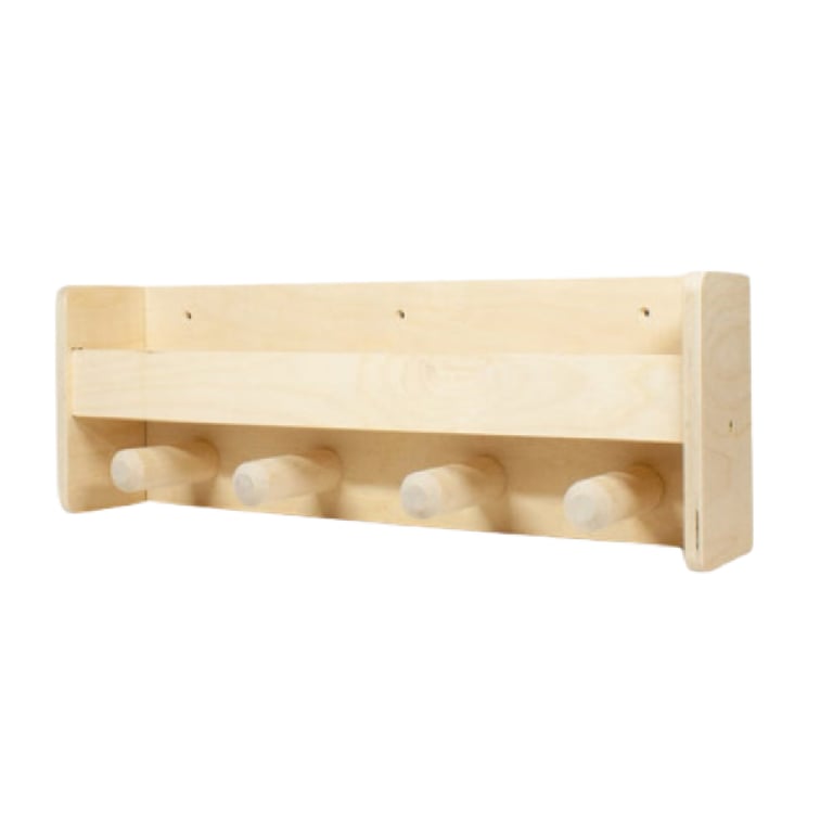 Montessori Bush Acres Pam Montessori Coat Rack With Bookshelf