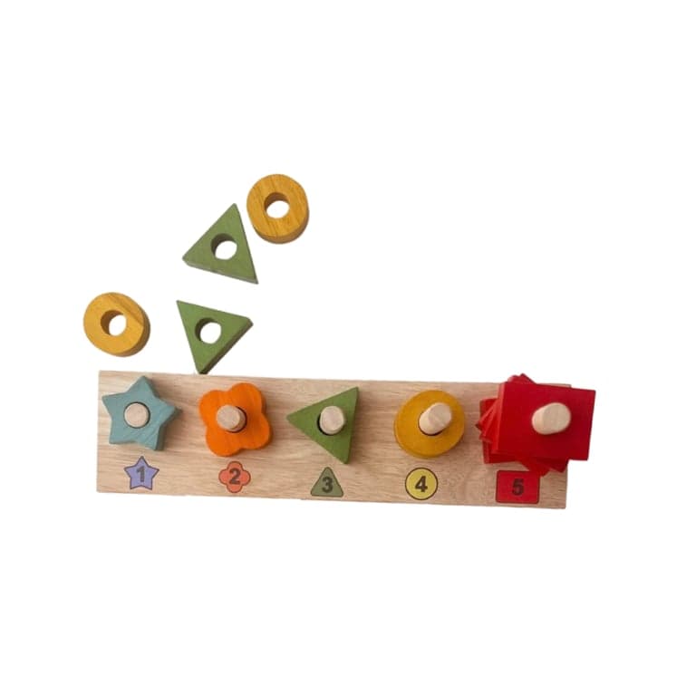 QToys Geometric Stacker Counting Stair