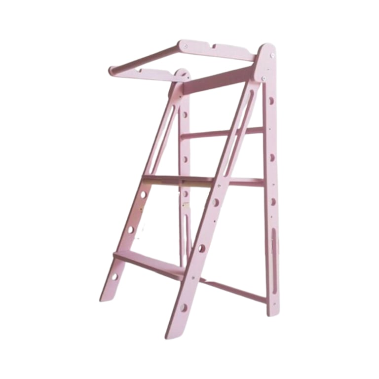 Montessori YkKids Foldable Toddler Tower Full Pink