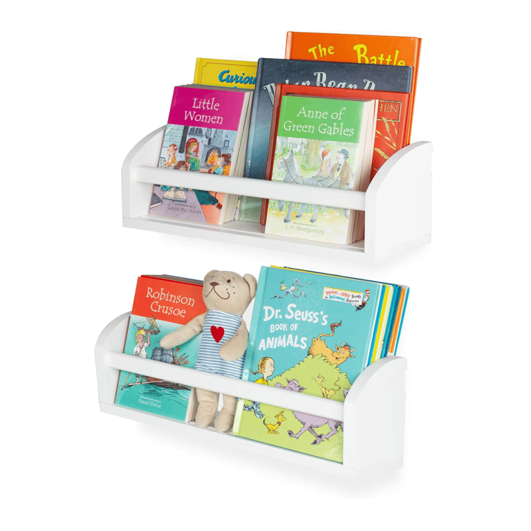 Montessori Wallniture Set of 2 Lissa Wall Mounted Bookshelves