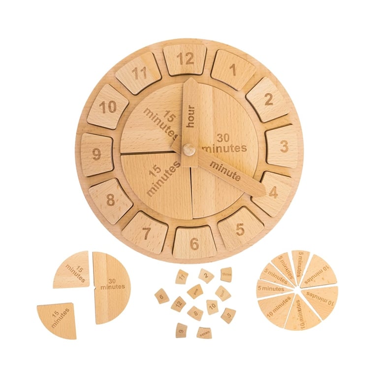 Montessori Tomaze Montessori Wooden Toy Clock