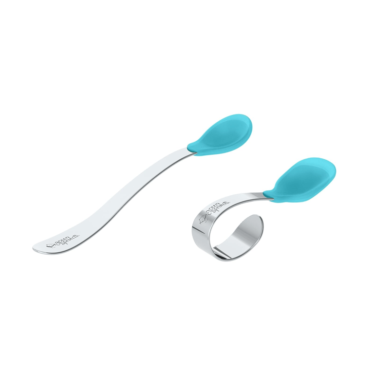 Montessori green sprouts Learning Spoon Set Aqua