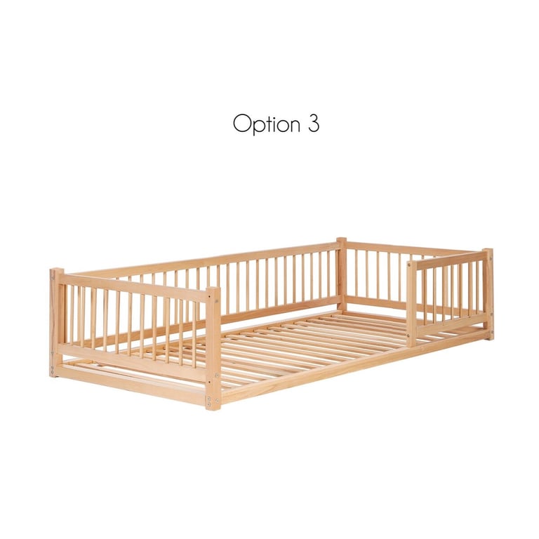 Montessori Simre Home Living Double Floor Bed With Rails Option 3 