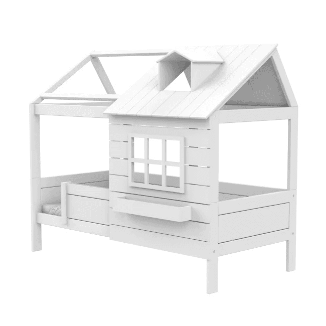 LIFETIME Kidsroom Lake House Bed 90 x 200 cm White Premium