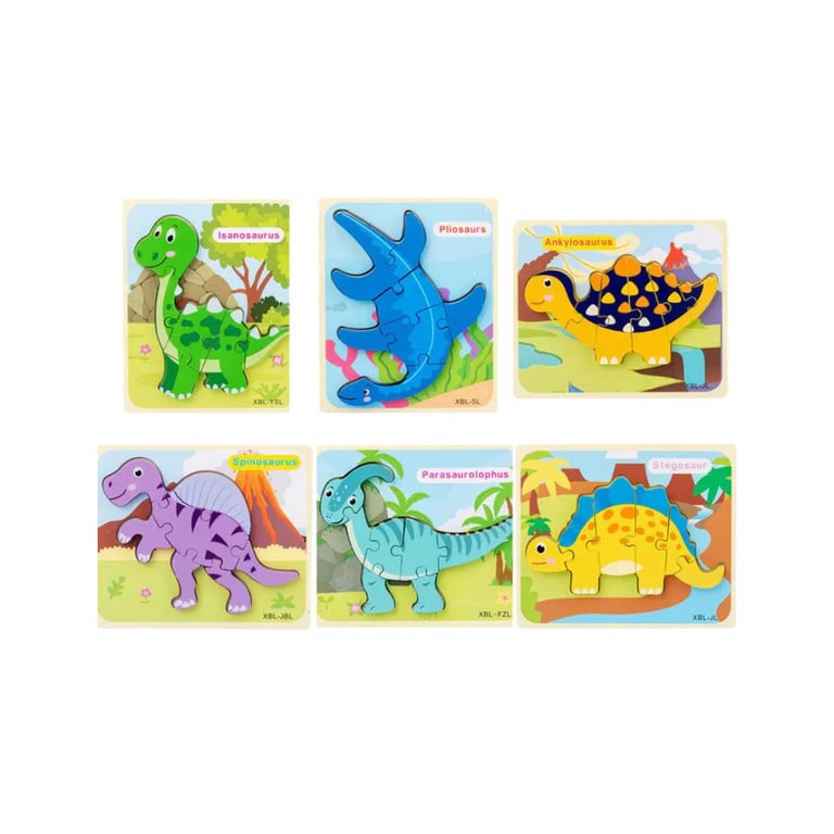 Montessori Seaside-Montessori Dinosaur 3D Puzzle Set 2