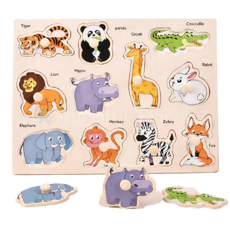The Little Marvin Montessori Board Puzzle Animal 