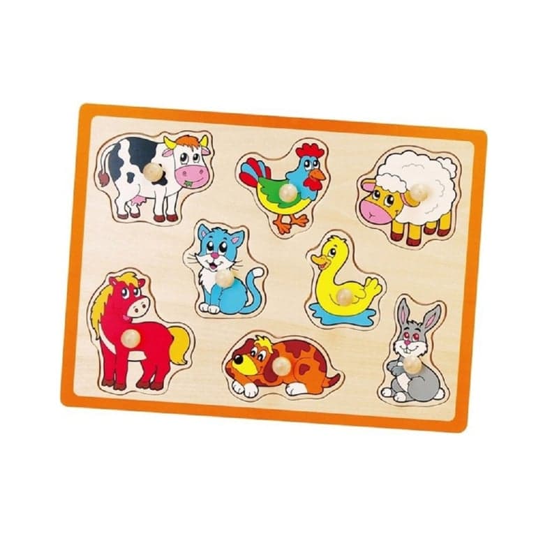 Viga Knob Puzzle Farm Animals