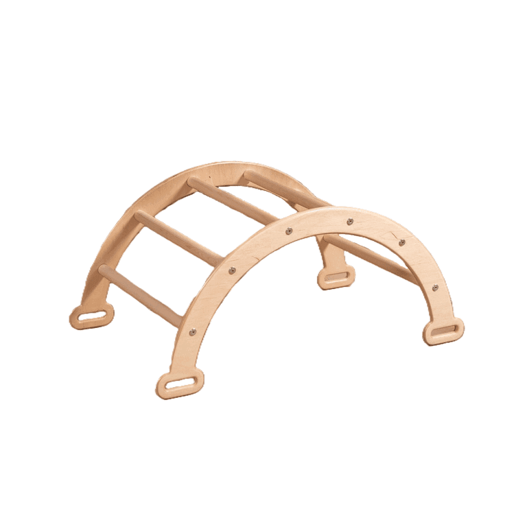 Montessori Wood and Hearts Small Climbing Arch Wood