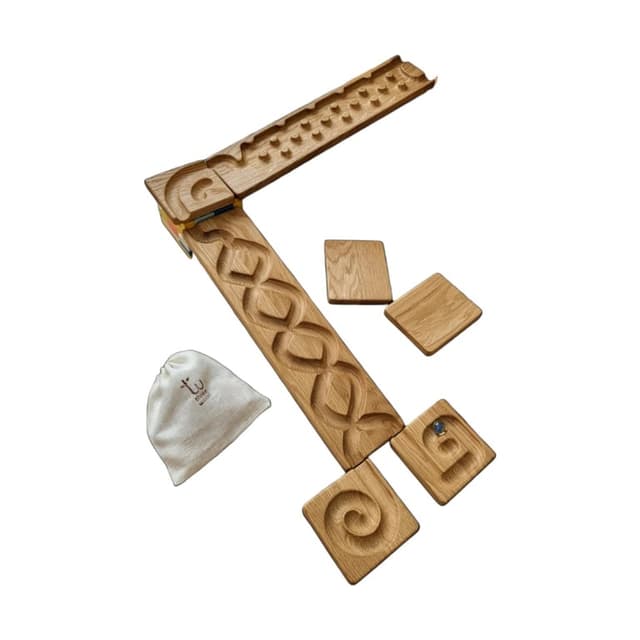 THREEWOOD Marble Run Track Race Set of 2 Rocks and Whirlpool