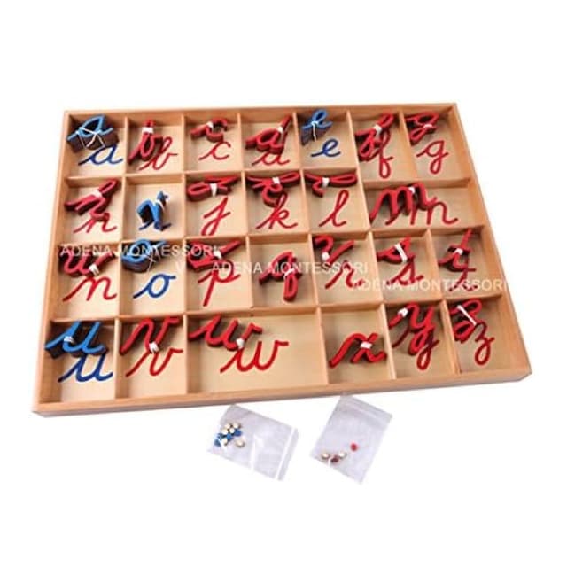 Adena Montessori Moveable Alphabet Small Cursive