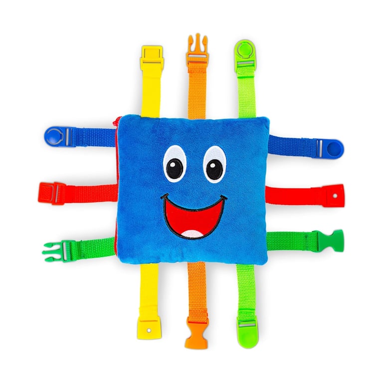 Montessori Buckle Toys Boomer Square