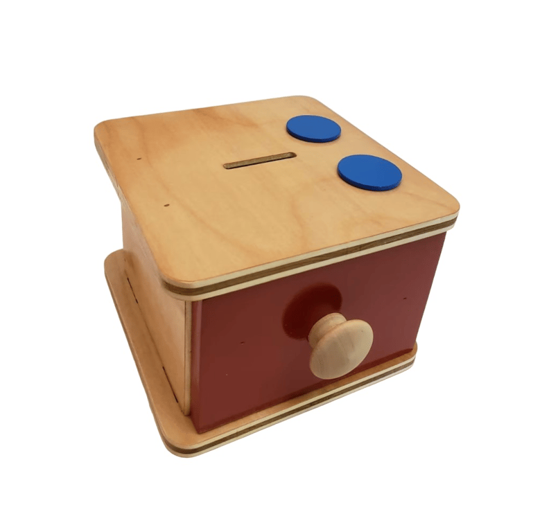 Montessori Nafees Creations Infant Coin Boxes Bare Wood Waxed