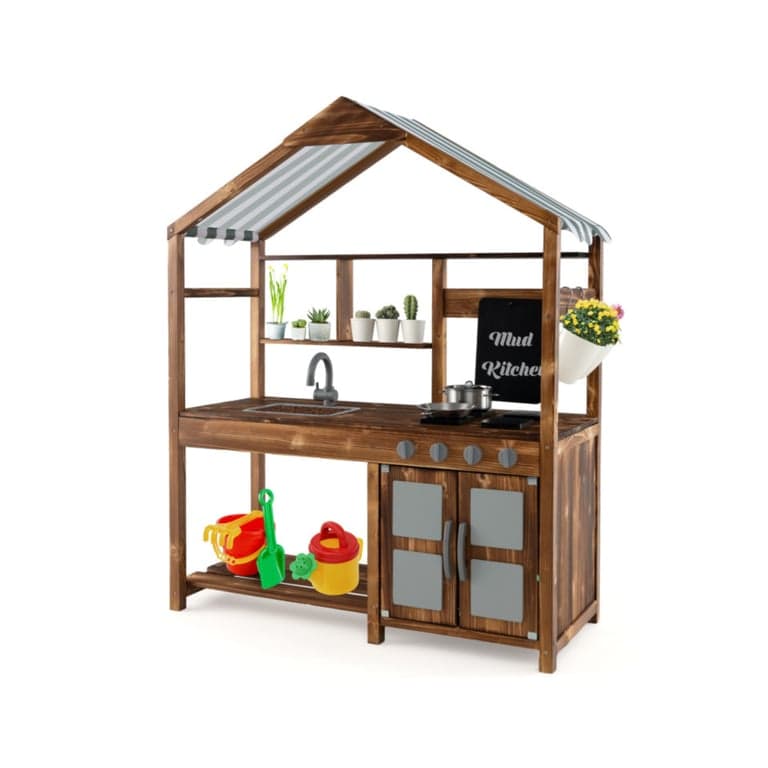 Costway Mud Kitchen With Canopy