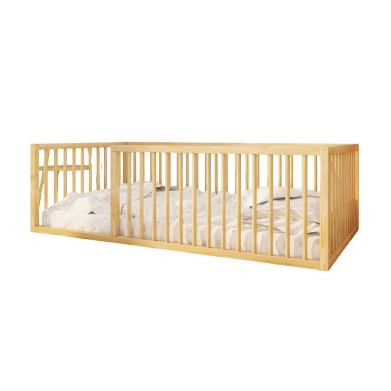 Montessori SignaturedWood Blair Full Floor Bed 17H With Rectangle Slat