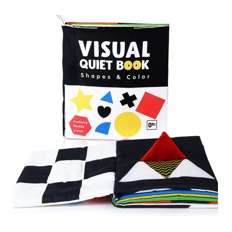 Montessori beiens High Contrast Cloth Book Shapes and Color