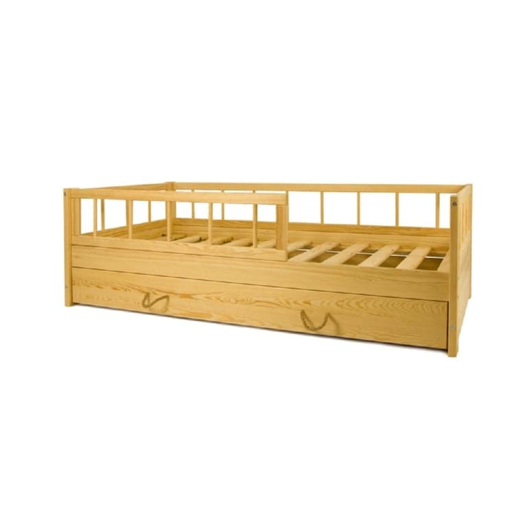 Merly Floor Bed With Extra Space Natural Toddler Size 160 x 80 cm