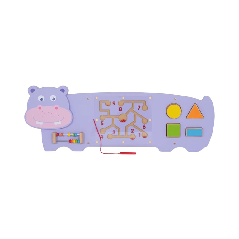 Montessori SPARK & WOW Hippo Sensory Activity Wall Busy Board