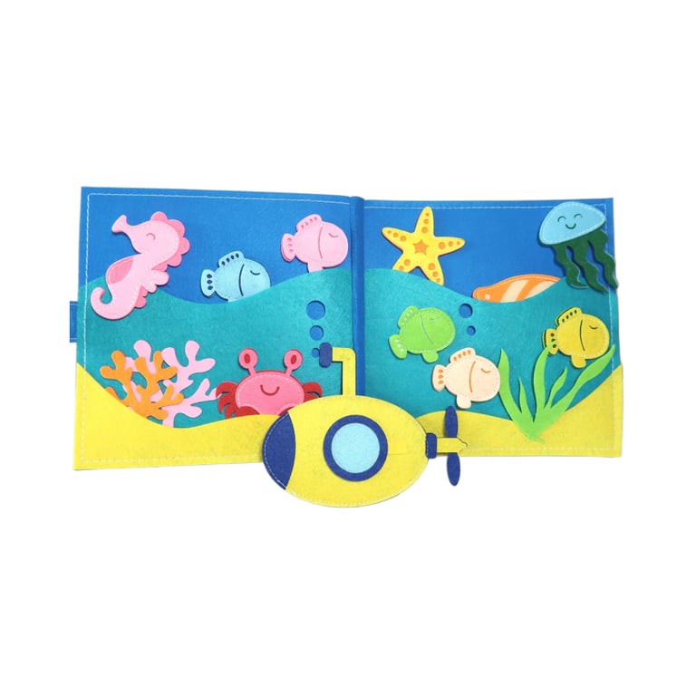 Montessori Leo Felt Books Handmade Quiet Felt Book Ocean Life