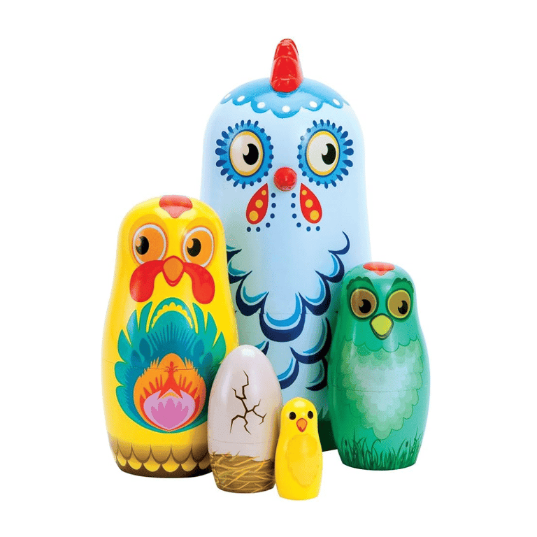 Montessori Bits and Pieces Chickens Nesting Dolls