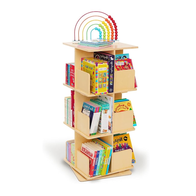 Montessori Monläurd Birch Rotating Bookshelf