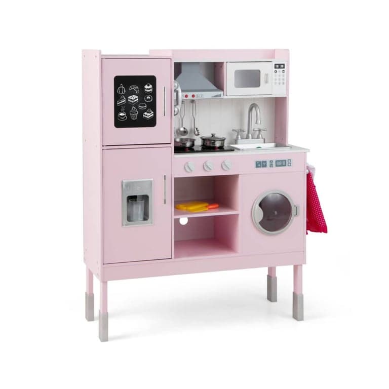 Costway Pretend Play Kitchen With Blackboard