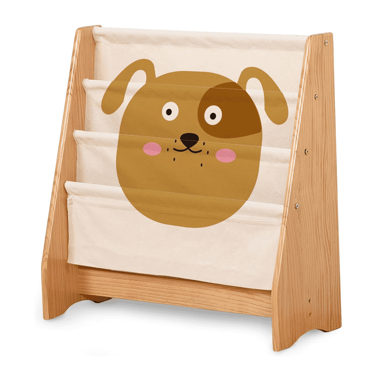 Montessori KRAND Sling Bookshelf With Canvas Sleeves Doggie