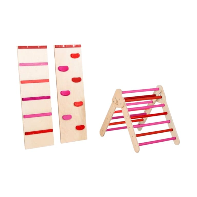 Bunny Hopkins Pikler Triangle Petal Play Mini With Ladder and Rock Wall