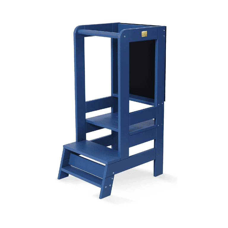 Montessori Meowbaby Toddler Tower With Chalkboard Blue