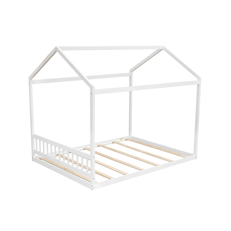 Bellemave Queen Size Floor Bed House White