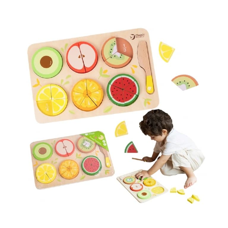 Classic World Cutting Toy Fruit Fractions