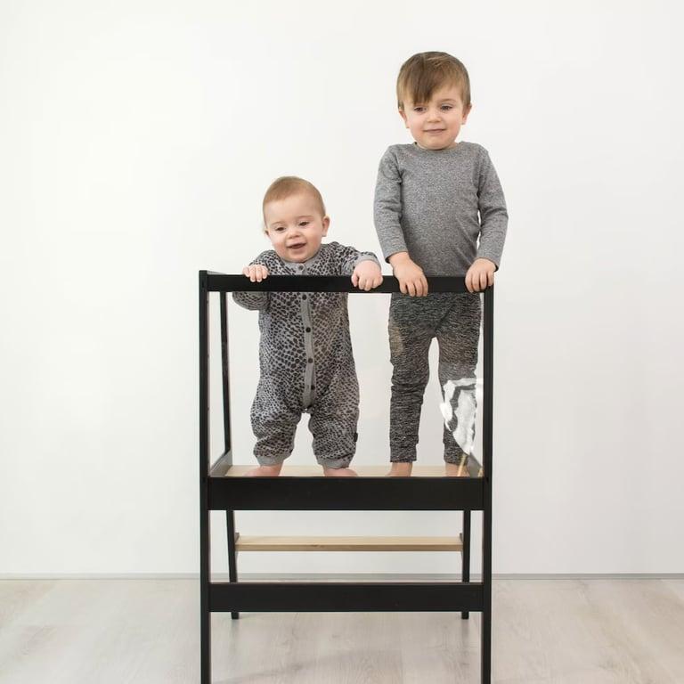 Montessori PIDkids Double Helper Tower Without Safety Net Black