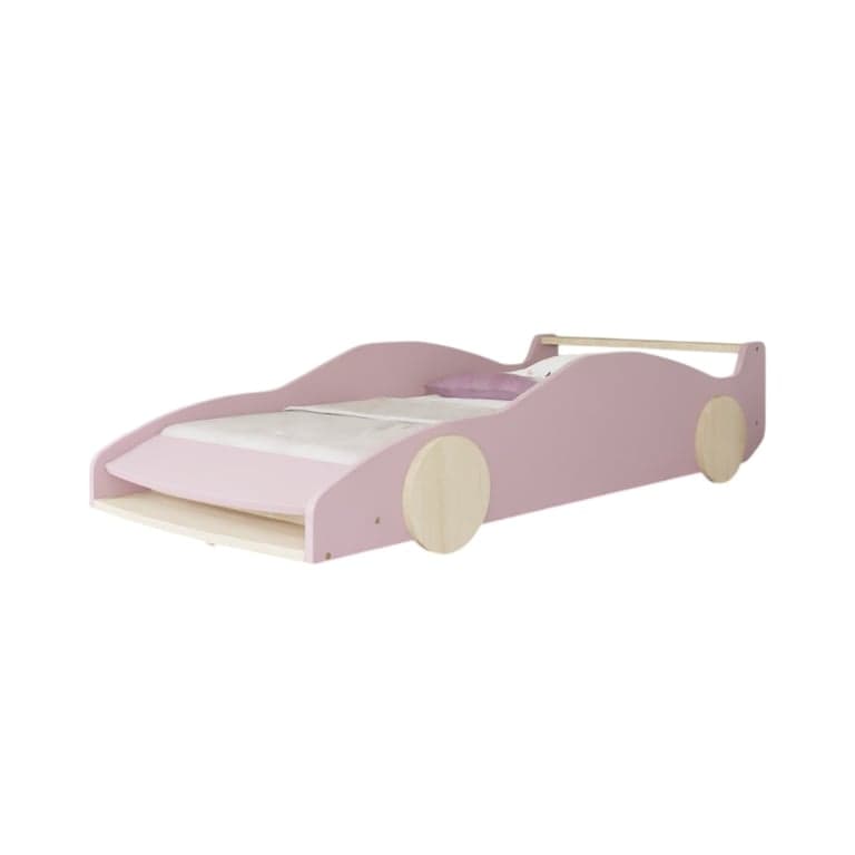 Benlemi Car Bed Ferrari F40 Pastel Pink Transparent Oil 160 x 80