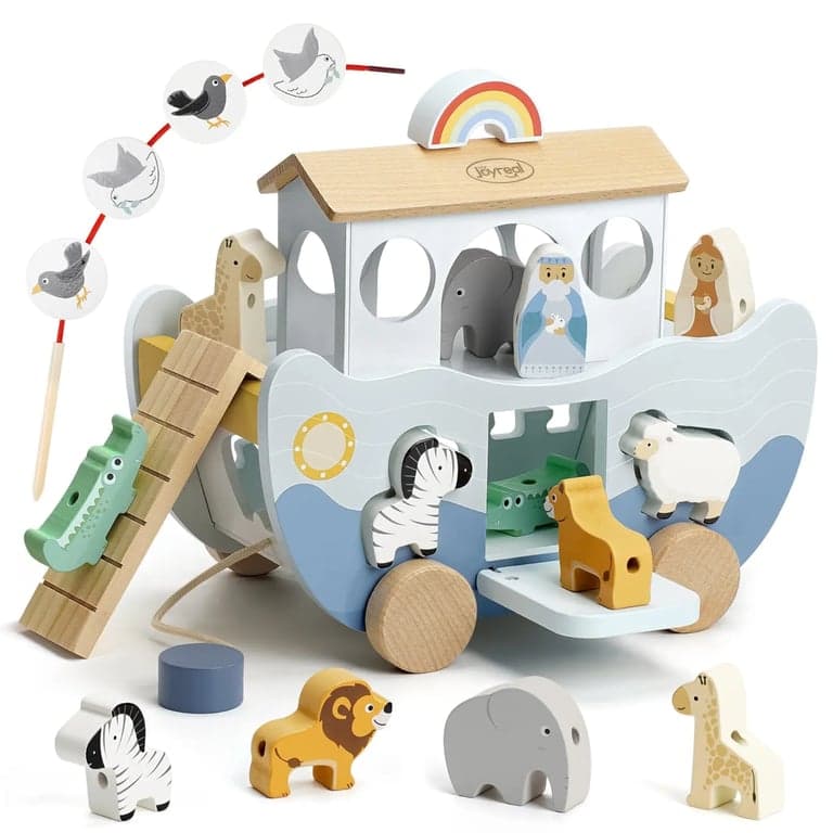 Joyreal Wooden Noah's Ark Toy