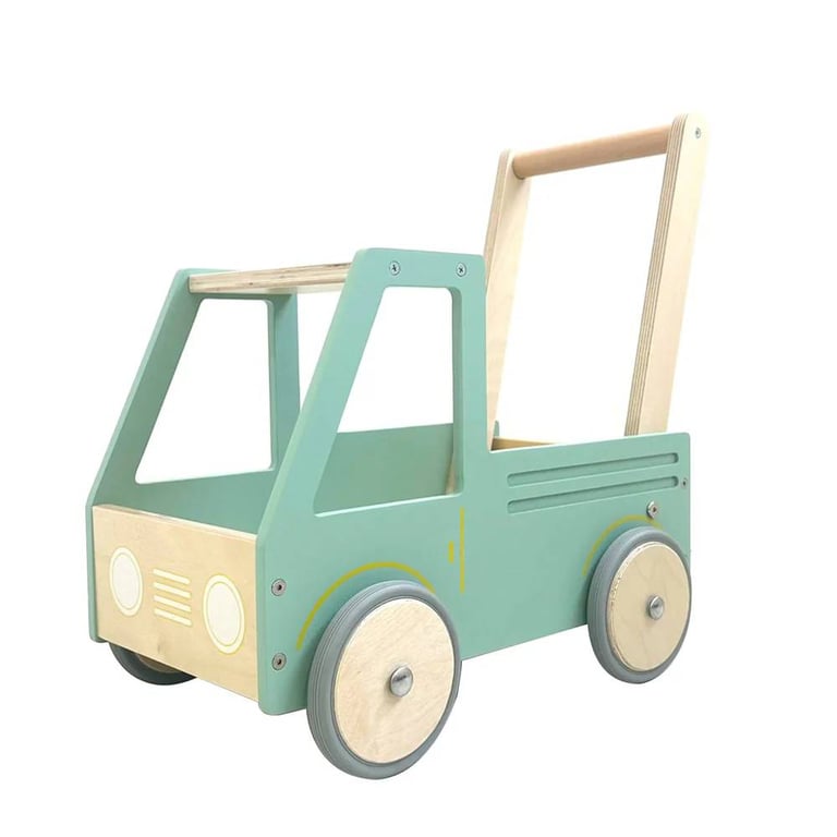 Montessori HipKids Push Truck Olive