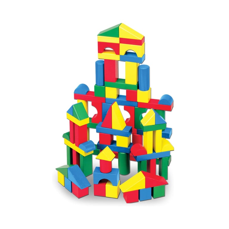 Montessori Melissa & Doug Wooden Building Blocks Set