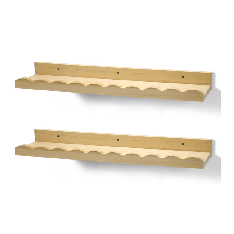 Montessori Suzile Set of 2 Floating Bookshelves 23 Inches Natural